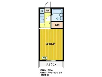 サニーハイツ(ワンルーム/1階)の間取り写真