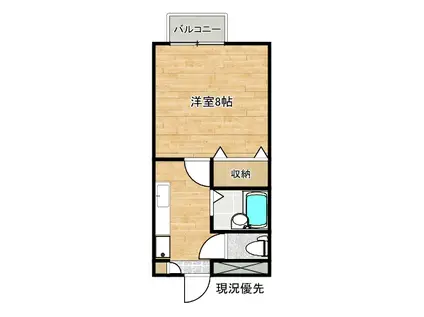 メゾンNEXT EYE(1K/2階)の間取り写真