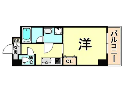 アリビオ立花3(1K/10階)の間取り写真