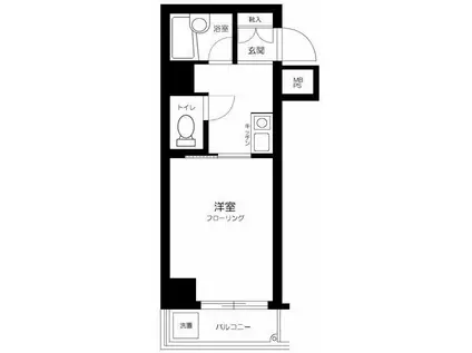 ホーユウコンフォルト隅田公園第2(1K/3階)の間取り写真