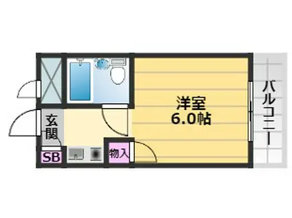 エクセレント・サカキ(1K/3階)の間取り写真