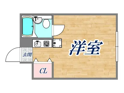 FLATS塚口(ワンルーム/1階)の間取り写真