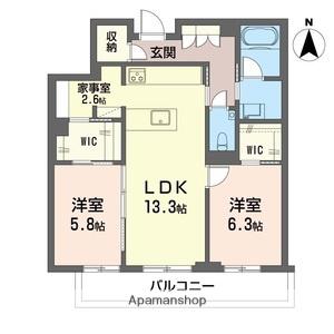 デア グランツ(2LDK/2階)の間取り写真