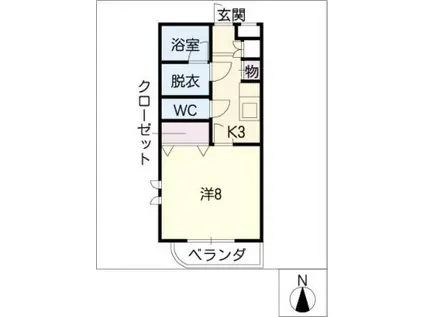 SUN・GRACE(1K/3階)の間取り写真