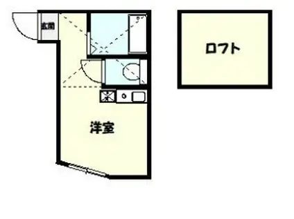 ユナイト白楽ペトロプラス(ワンルーム/2階)の間取り写真