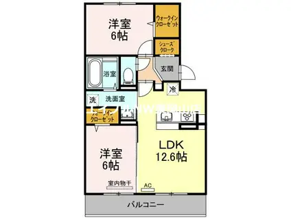 エストレーラ(2LDK/2階)の間取り写真