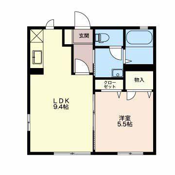 MAISON DE T&MS(1LDK/1階)の間取り写真
