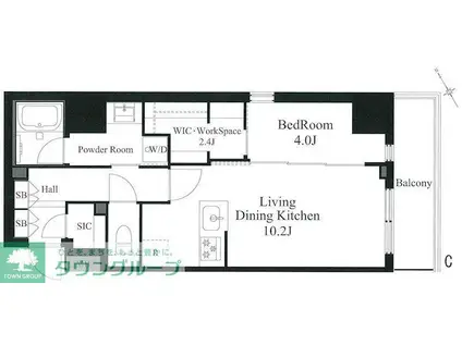 ラティエラ秋葉原(1LDK/6階)の間取り写真