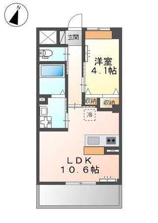 コンフェティ(1LDK/3階)の間取り写真