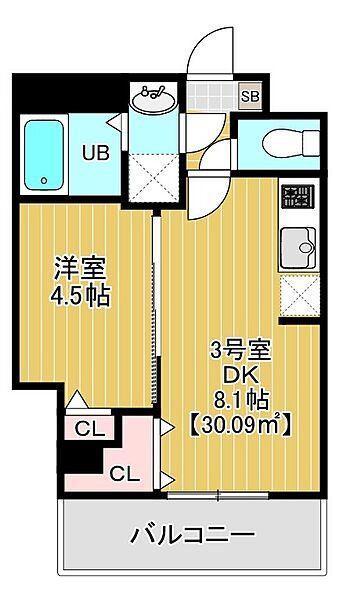 ニュートリノ要(1LDK/2階)の間取り写真