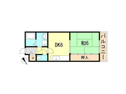 第一ピーナツ(1DK/1階)の間取り写真