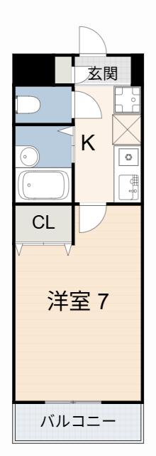 アイリスTAKEJI(1K/1階)の間取り写真