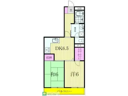 西巣鴨アートキンズコート(2DK/3階)の間取り写真