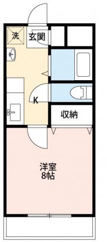 グリーンハイツ2(1K/2階)の間取り写真