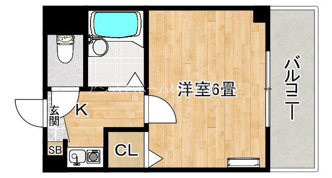 トゥリオーニ堺I(1K/5階)の間取り写真