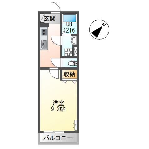 TISSAGE(1K/2階)の間取り写真