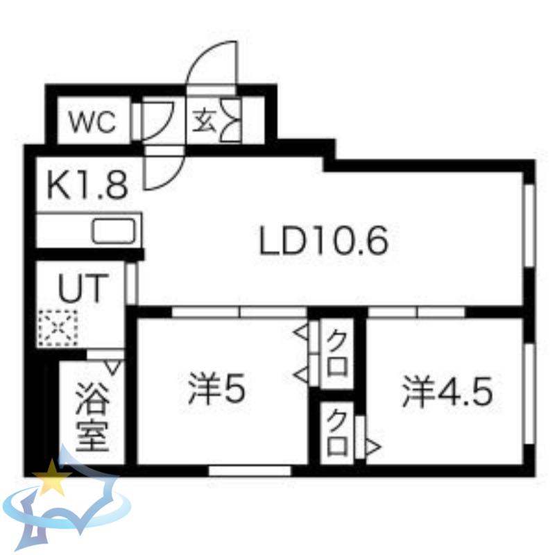 CARDANO(2LDK/1階)の間取り写真