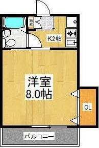 ヘイマ・イトー(1K/1階)の間取り写真