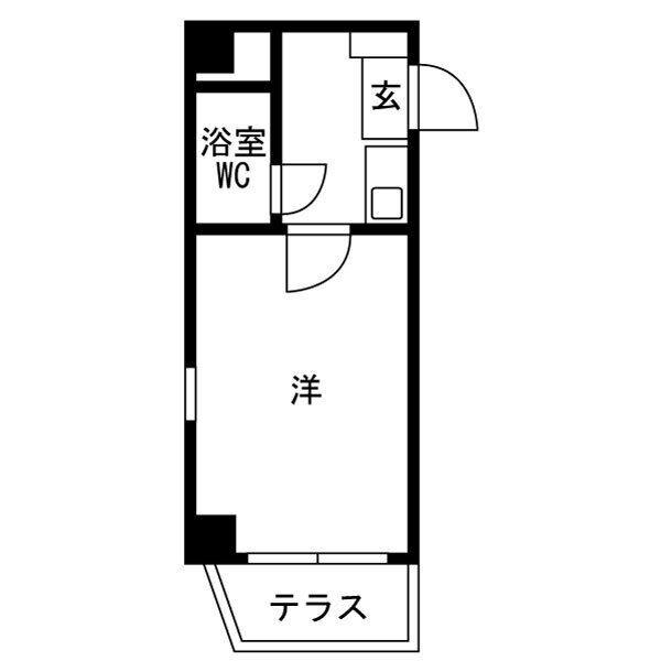 アップルコート春日井(1K/2階)の間取り写真