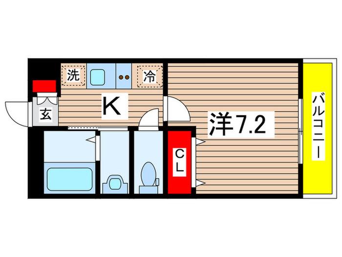 ARRIVO DUO(1K/2階)の間取り写真