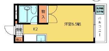 ブリティホワイトパレス(ワンルーム/1階)の間取り写真