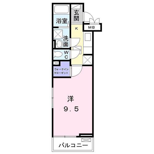 近鉄京都線 小倉駅(京都) 徒歩6分 3階建 築4年(1K/1階)の間取り写真