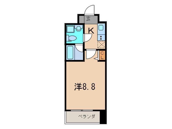 GRANZ(1K/5階)の間取り写真