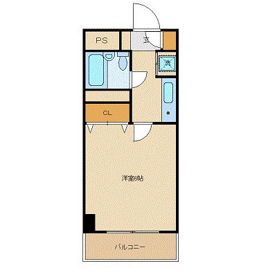 ラカータ川越(1K/3階)の間取り写真