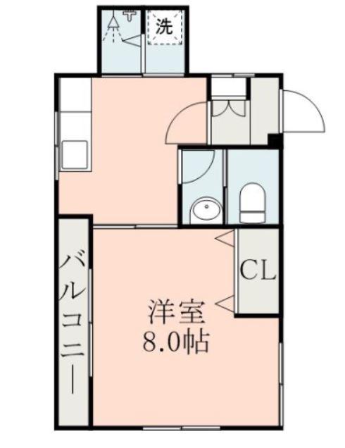 上之園ハイツ(1K/3階)の間取り写真