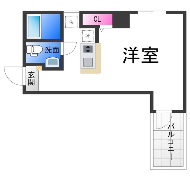 VITA NUOVA 堺(ワンルーム/10階)の間取り写真