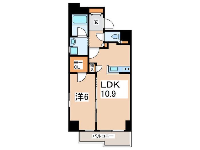 シティレジデンス町田中町(1LDK/7階)の間取り写真