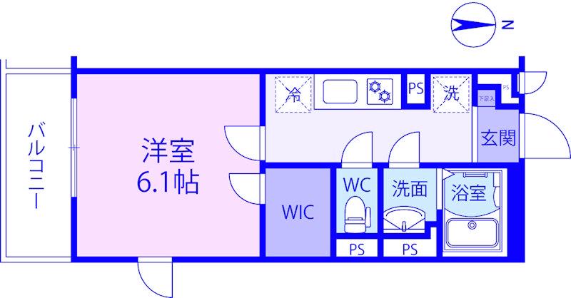 SOLASIA RESIDENCE 高津(1K/1階)の間取り写真