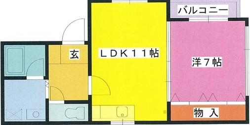 T-HOUSE(1LDK/3階)の間取り写真