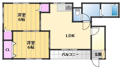 サニー フレグランス(2LDK/1階)の間取り写真