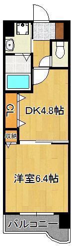 アーバンフォレスト片野(1DK/1階)の間取り写真
