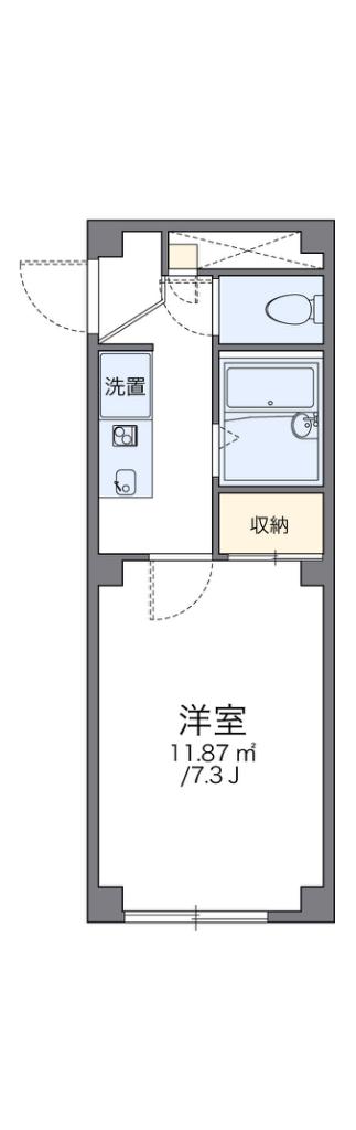 レオパレススターフィールド(1K/2階)の間取り写真
