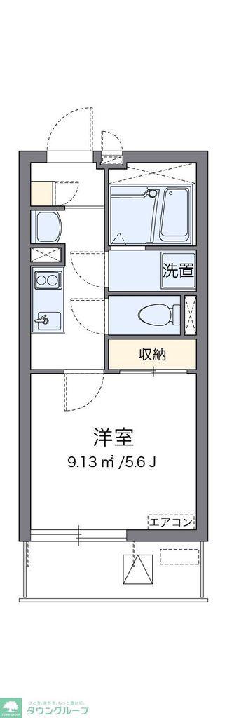 クレイノコラットI(1K/3階)の間取り写真