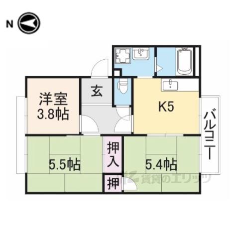 タモサーチA(3K/2階)の間取り写真