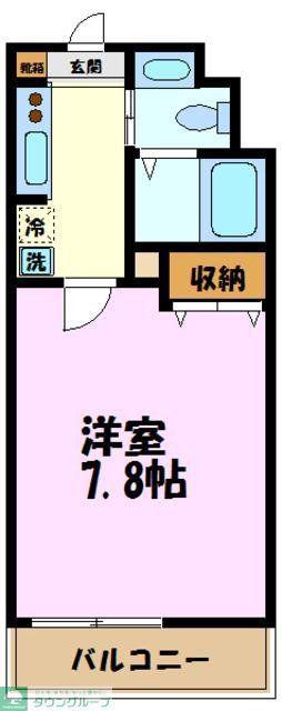 パルコート宮崎台(1K/3階)の間取り写真