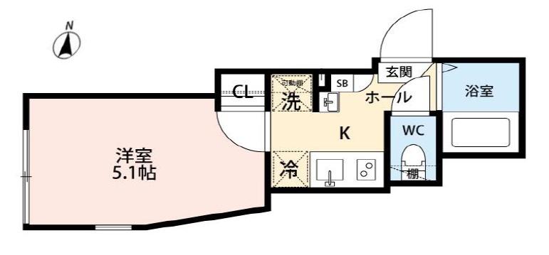  グランクオール野方フロント(1K/3階)の間取り写真