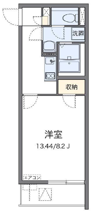 クレイノアンジュ鶴間(1K/1階)の間取り写真