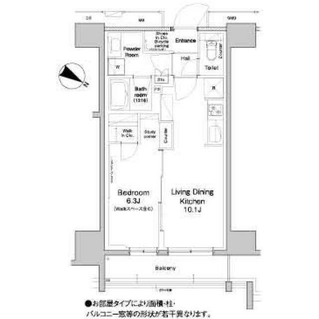 プラウドフラット両国サウス(1LDK/4階)の間取り写真