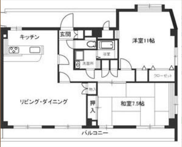 アバンサール泉中央(2LDK/5階)の間取り写真