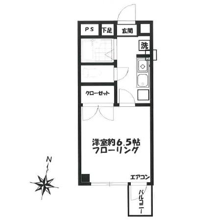 EW TOKYO(ワンルーム/6階)の間取り写真