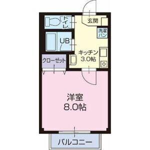 SURPLUS由佳(1K/2階)の間取り写真