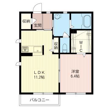 フィオーレ ピッコロ(1LDK/1階)の間取り写真
