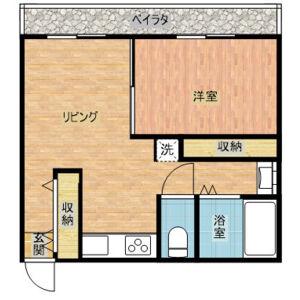 フェニックスビル(1LDK/3階)の間取り写真