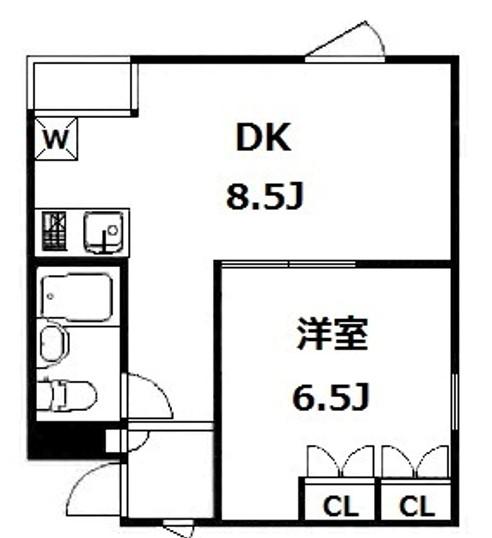 カメリア調布(1DK/3階)の間取り写真