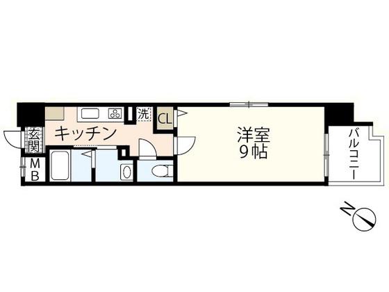 第17友建ビル(1K/3階)の間取り写真