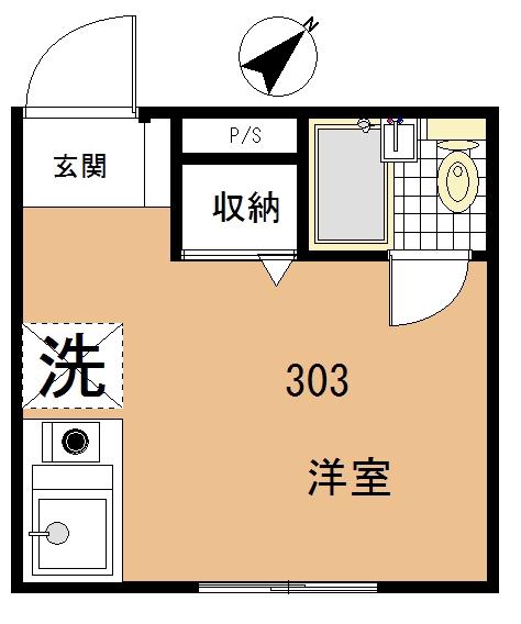 錦町ビル(ワンルーム/3階)の間取り写真